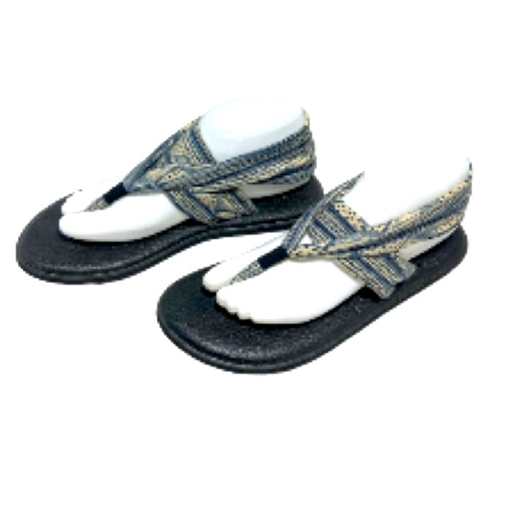 AZTEC TRIBAL Design YOGA Mat SLING Women's Sandal Blue Gray Cream SANUK Womens 9